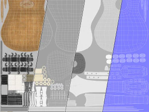 Guitare classique Modèle 3D