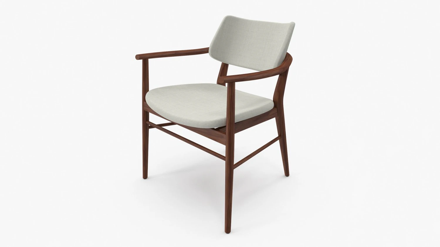 Nissa Armrests Chair 3D Model .c4d .max .obj .3ds .fbx .stl .blend 