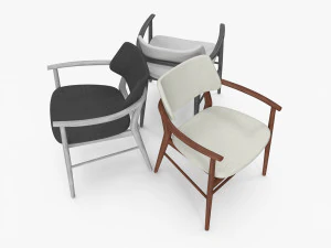 Nissa Armrests Chair 3D Model