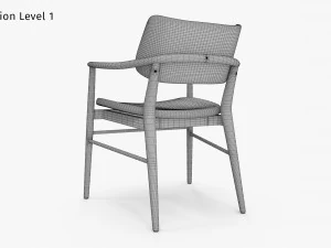 Nissa Armrests Chair 3D Model