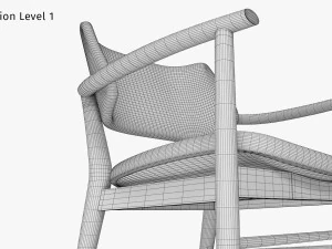 Nissa Armrests Chair 3D Model