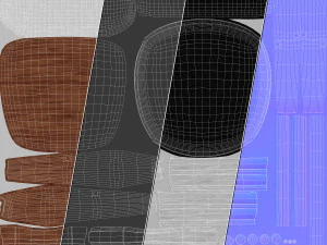 Nissa Armrests Chair 3D Model