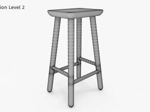 Jasper Counter Stool Modello 3D