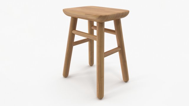 Jasper Small Stool 3D Model .c4d .max .obj .3ds .fbx .stl .blend 