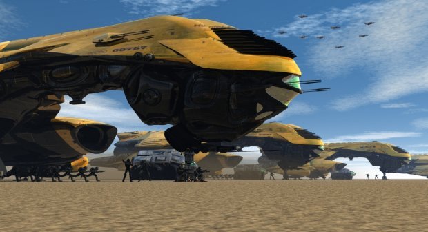Spaceship 3D Model .c4d .max .obj .3ds .fbx .stl .blend 