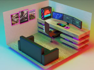 게이밍룸 3D 모델