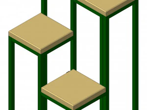 꽃을 위한 스탠드 3D 모델