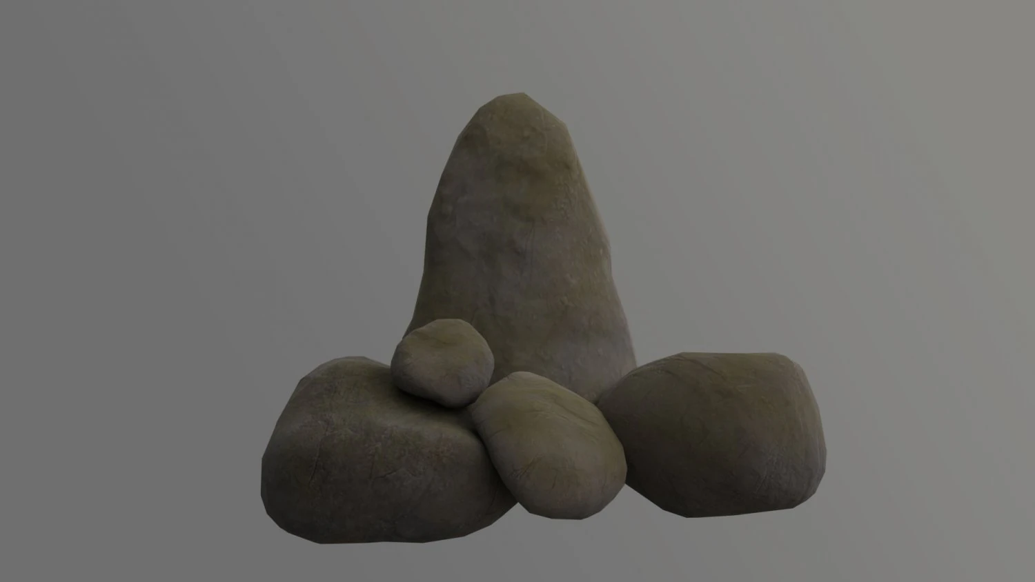 Stones Pack 3D Model .c4d .max .obj .3ds .fbx .stl .blend 