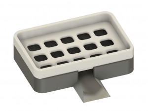 Soap Dish with Easy Cleaning Access Model 3D