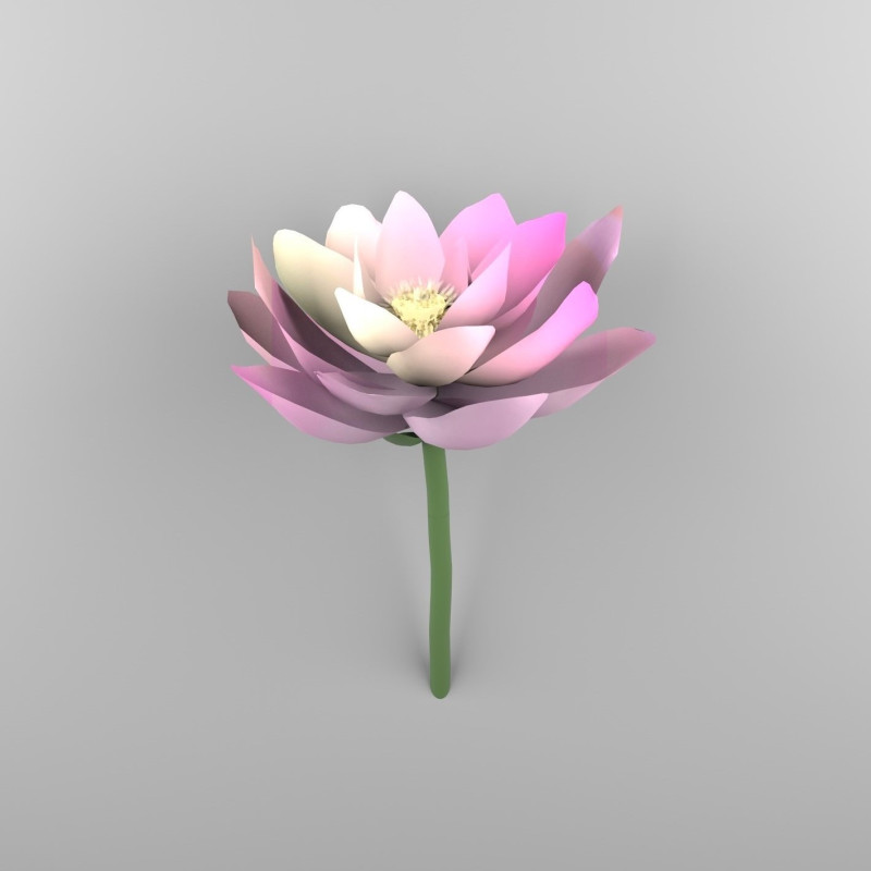 Lotusflower 3D-Modell .c4d .max .obj .3ds .fbx .stl .blend 