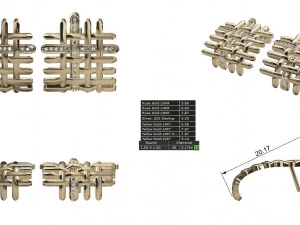 Stud de dise&ntilde;ador a cuadros Modelo 3D