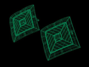 イヤリング スタッド デザイナー 3Dモデル