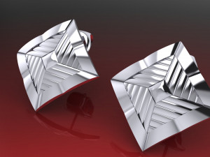 Earring Stud designer Modelo 3D