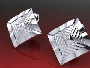 イヤリング スタッド デザイナー 3Dモデル