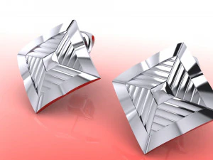 イヤリング スタッド デザイナー 3Dモデル