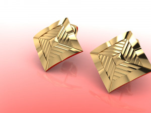 Earring Stud designer Modelo 3D