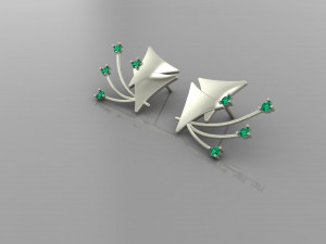 Dailywear stud Earring Model 3D