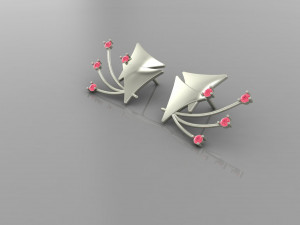 Dailywear stud Earring Model 3D