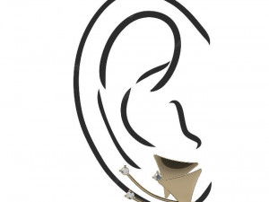 Dailywear stud Earring Model 3D