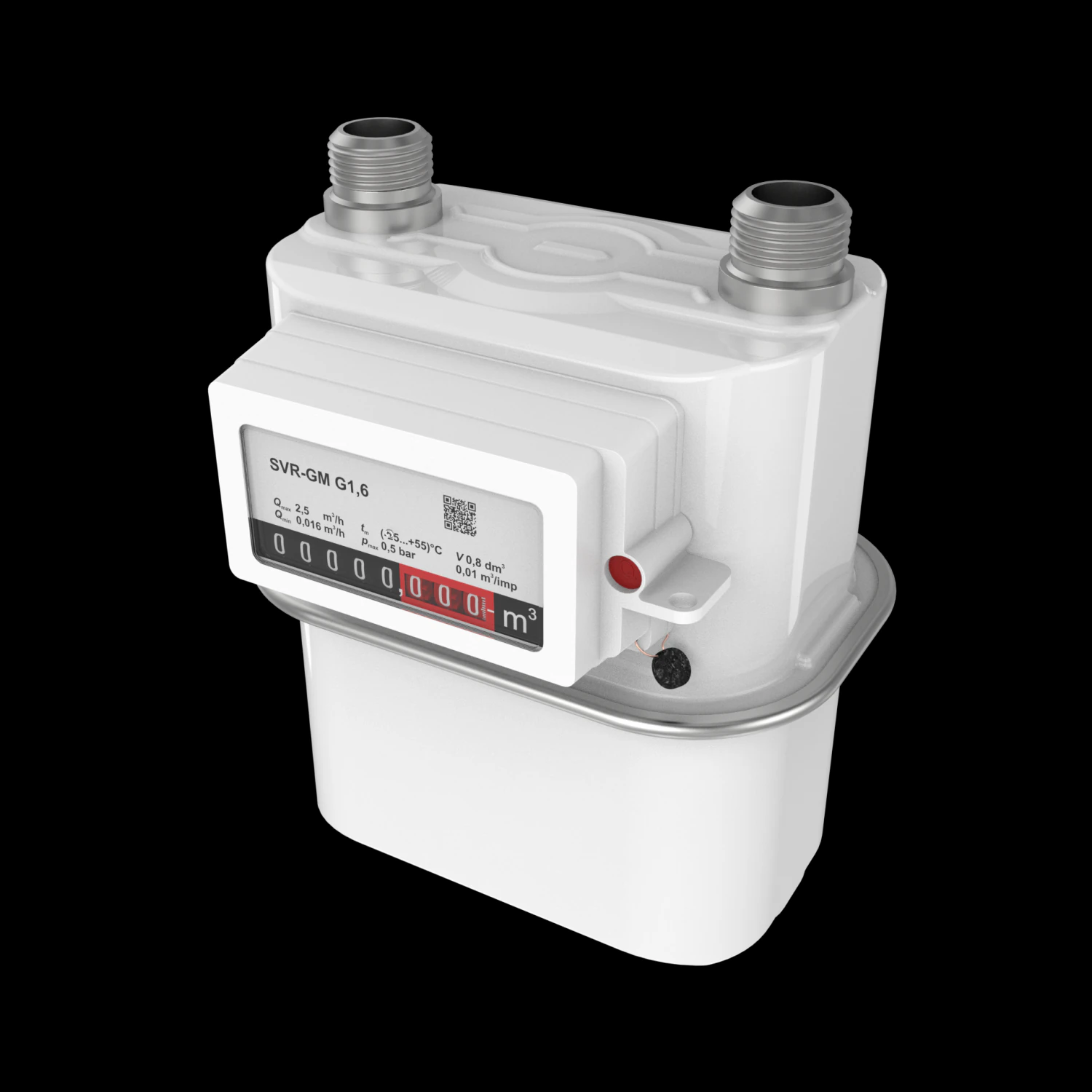 Gas meter 3D Model .c4d .max .obj .3ds .fbx .stl .blend 