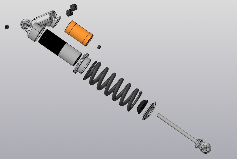 amortisseur de direction moto, 3D CAD Model Library