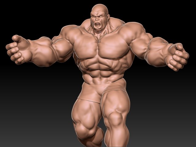 Big man angry 3D प्रिंट मॉडल .c4d .max .obj .3ds .fbx .stl .blend