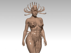 The sorceress goddess standing 3D Baskı Modeli
