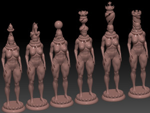 Pack Chess Woman Modelo de impresión 3D