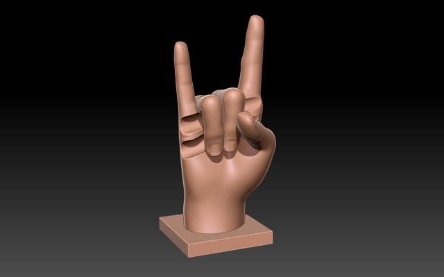 THE DRUMSTICK HOLDER HAND 16mm 3D Print Model .c4d .max .obj .3ds .fbx .stl .blend 