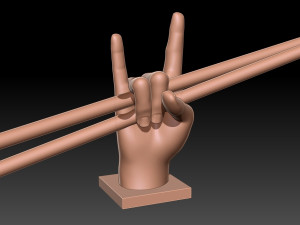 THE DRUMSTICK HOLDER HAND 16mm 3D Print Model