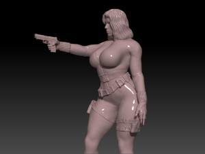 Black widow Shooting 3Dプリントモデル