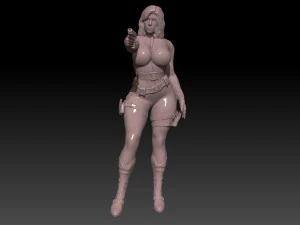 Black widow Shooting 3D Print Model
