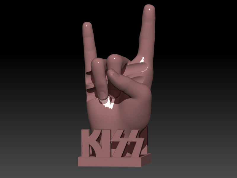 THE KISS DRUMSTICK HOLDER HAND 16mm Modelo de Impressão 3D .c4d .max .obj .3ds .fbx .stl .blend 
