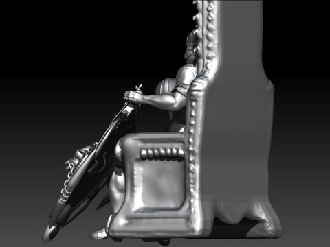 SHEHULK PRINCESS WARRIOR ON THRONE Modello di stampa 3D