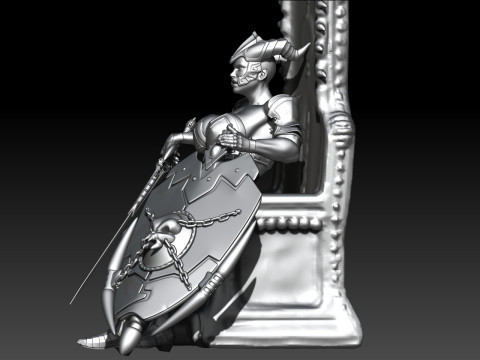 SHEHULK PRINCESS WARRIOR ON THRONE Modello di stampa 3D