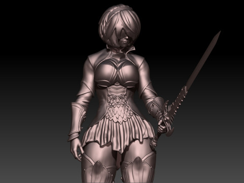 SEXY NIER2B WARRIOR ARMOR 3D Baskı Modeli