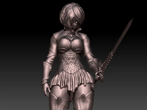 SEXY NIER2B WARRIOR ARMOR 3D Print Model