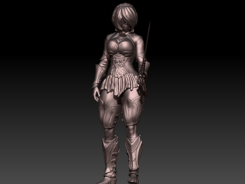 SEXY NIER2B WARRIOR ARMOR 3D Baskı Modeli