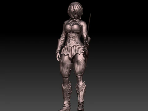 SEXY NIER2B WARRIOR ARMOR 3D Print Model