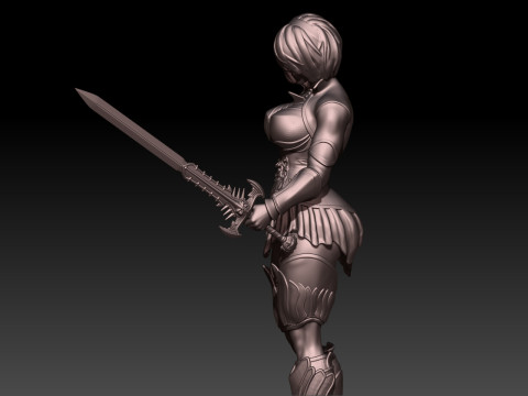 SEXY NIER2B WARRIOR ARMOR 3D Baskı Modeli