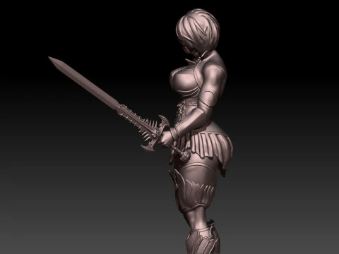 SEXY NIER2B WARRIOR ARMOR 3D Print Model