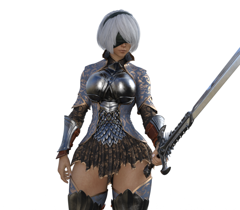 SEXY NIER2B WARRIOR ARMOR 3D Baskı Modeli .c4d .max .obj .3ds .fbx .stl .blend 