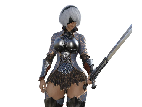 섹시한 NIER2B 워리어 아머 3D 프린트 모델