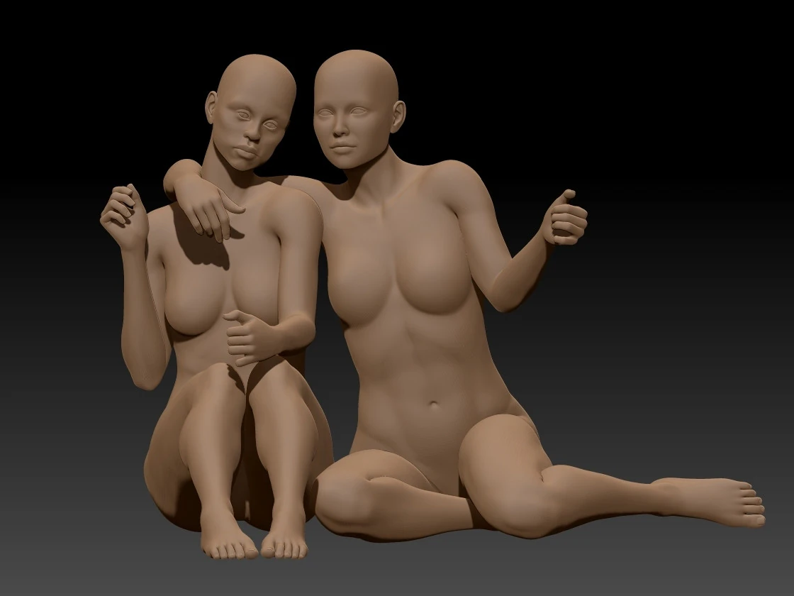 Sexy super friend FREE 3D Print Model .c4d .max .obj .3ds .fbx .stl .blend 