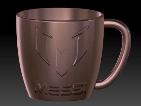 Mug logo Messi - 95x75x69 3D Print Model