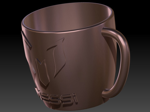 Mug logo Messi - 95x75x69 Modelo de Impressão 3D