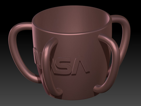 Nasa mug 5 handles 3D प्रिंट मॉडल