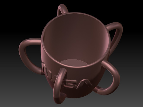 Nasa mug 5 handles 3D प्रिंट मॉडल