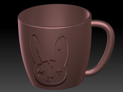 Bad bunny halloween Mug Modèles 3D en vedette