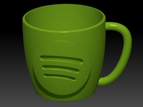 Mug decorated spotify - 95x73x69 Modèles 3D en vedette